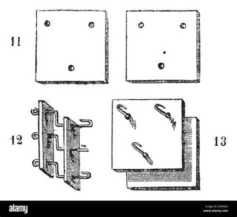 Fig 11 12 13 Spinning Machine Horsehair Vintage Engraved