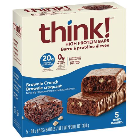 Think High Protein Bar 20g Protein Brownie Crunch 5ct Walmart Canada