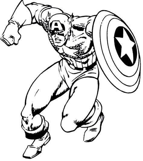 The first avenger' is an american superhero film released in 2011. captain-america coloring pages for kids - Free Printables