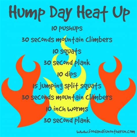Hump Day Heat Up Workout Bodyweight Workout Hiit Workout Food Full