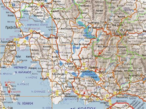 Χάρτης Νομού Αιτωλοακαρνανίας - Οδικοί Χάρτες Νομών Ελλάδας | mykosmos.gr
