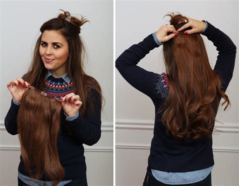 Start by brushing out your hair, then putting it in a (very loose) side pony tail. How-to: side fishtail braid with hair extensions. - dress ...