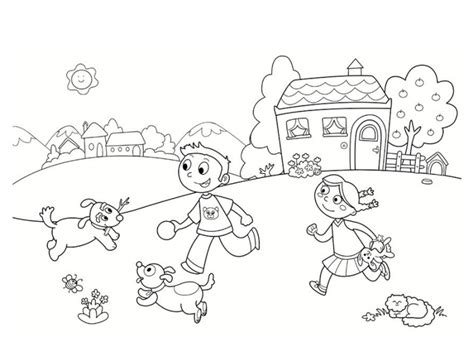 Coloriage de maison avec jardin  tout degorgement