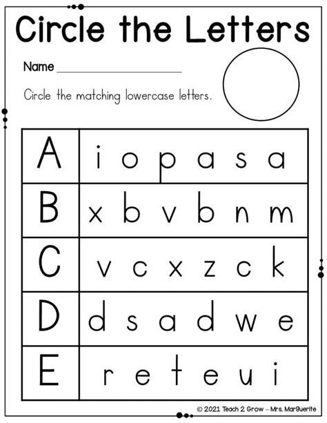 Letter Recognition Assessment Letter Identification Alphabet