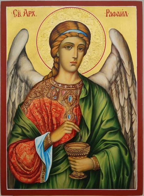St Archangel Raphael Decorated Halo Orthodox Icon Blessedmart