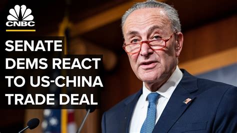 Senate Democrats Respond To Phase One Us China Trade Deal 1152020 Youtube