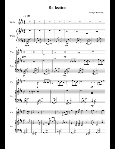 Reflection Sheet Music For Violin Piano Download Free In