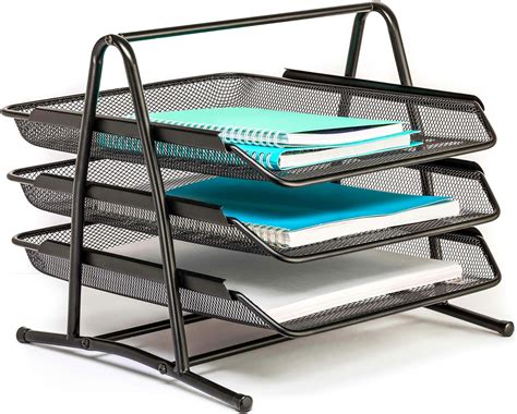 Mindspace 3 Trays Desktop Document Stackable Letter Tray Organizer Office Paper Tray Desk