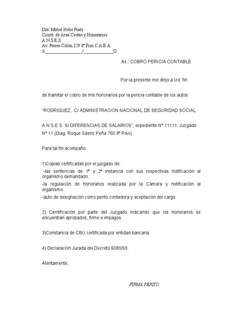 Cobro Honorarios Anses Conceptos Legales Argentina