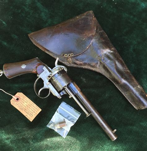Civil War Period French 12mm Pin Fire Revolver By E Le Faucheux