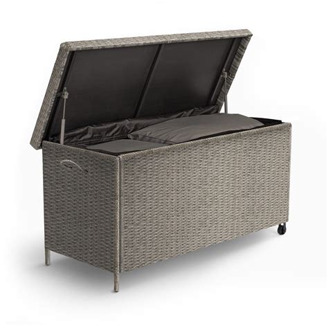 Vonhaus Rattan Look Outdoor Cushion Storage Box For Sale