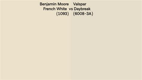 Benjamin Moore French White 1093 Vs Valspar Daybreak 6008 3a Side