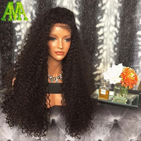 2016 New Glueless Full Lace Human Hair Wigs Kinky Curly Brazilian