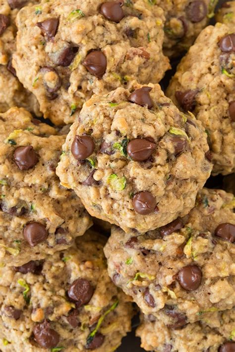 Zucchini Oat Chocolate Chip Cookies Cooking Classy