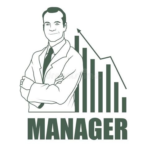Vector Illustration Cartoon Business Manager In Business Suit Stock
