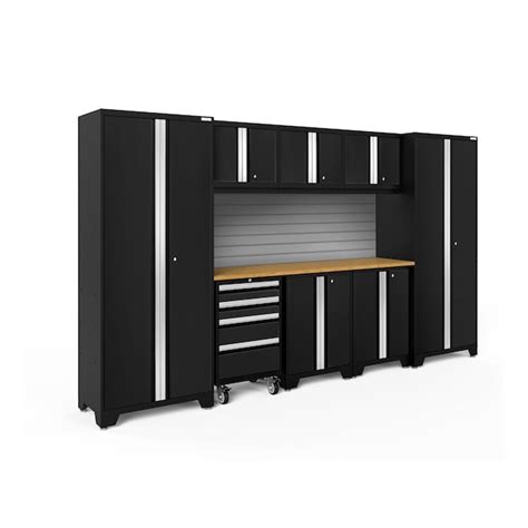 Newage Products 8 Cabinets Steel Garage Storage System In Black 132 In