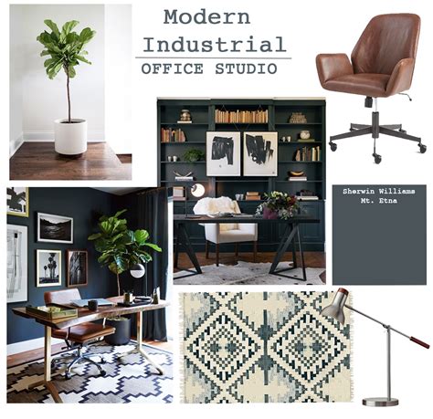 Studio Office Design Modern Industrial Tuft And Trim