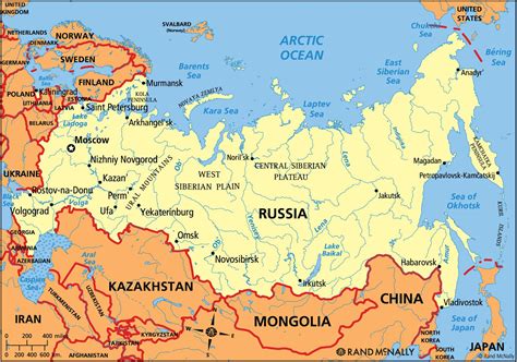 Political Map Of Russia Political Map Russia Eastern Europe Europe