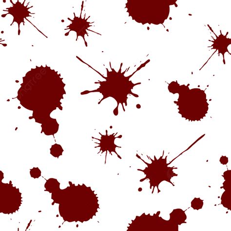 Red Blood Stains Seamless Pattern On White Background Wallpaper