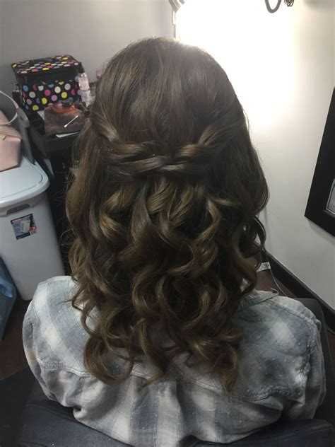 Www.allthingshair.com 68 inspiring black braid hairstyles for black women micro braids curly hairstyle thirstyroots com black. Prom Hair Half Up Half Down Brunette Hair Braid Curls Updo ...