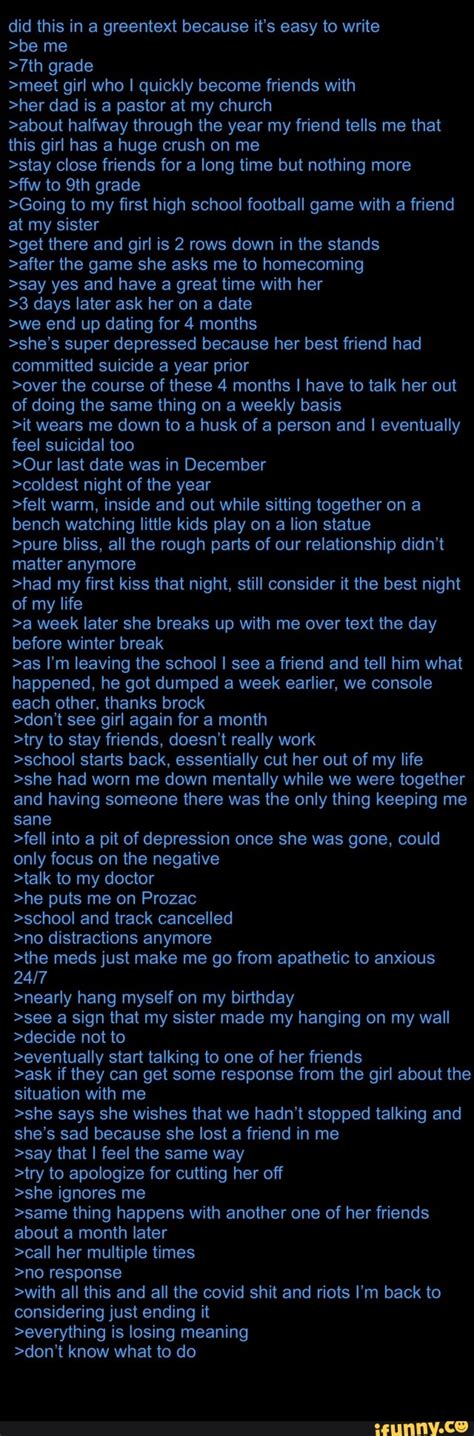Greentext Easy 7th Grade Meet Girl Who I Quickly Become