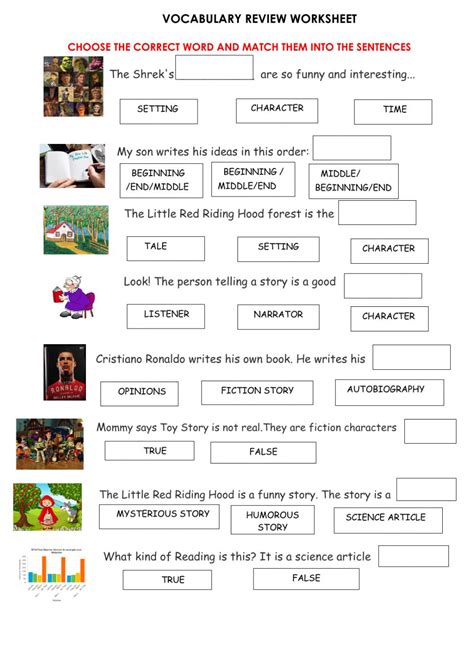 Vocabulary 6th Grade Review Interactive Worksheet