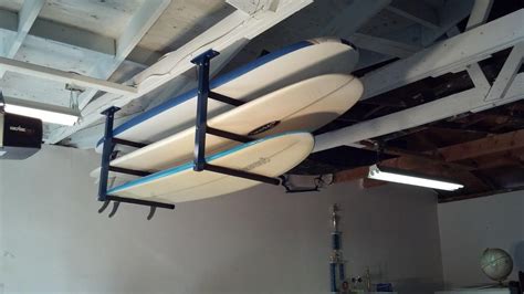 You can find everything you need in your craft store and home depot. Surfboard Ceiling Storage | Surfboard Home Rack | SUP Wall ...