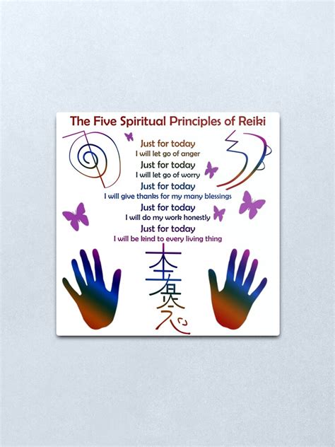 5 Principles Of Reiki Printable