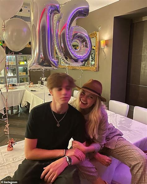 emma bunton shares rare snap with son beau 16 to celebrate his gcse success diving into the