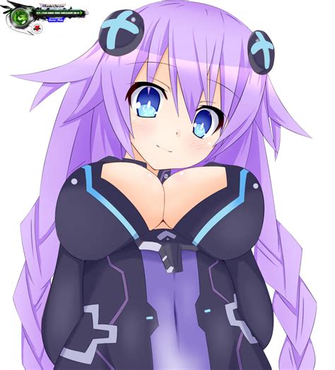 Neptunia Purple Heart Kawaiii Oppai Angle Render