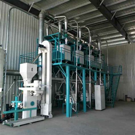 Automatic Ton Complete Maize Flour Milling Equipment Processing Line
