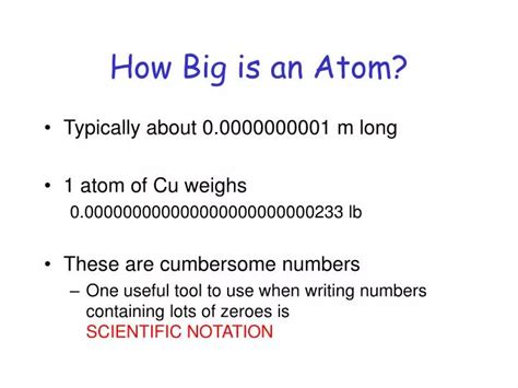 Ppt How Big Is An Atom Powerpoint Presentation Free Download Id