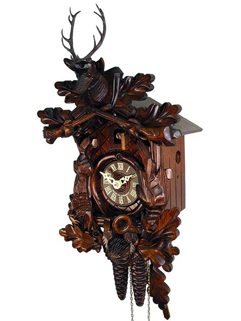 Original Mechanical Cuckoo Clock 1 Day Certified Deer Head Hunter