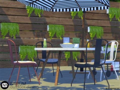 The Sims Resource Barium Outdoor Dining By Wondymoon • Sims 4 Downloads