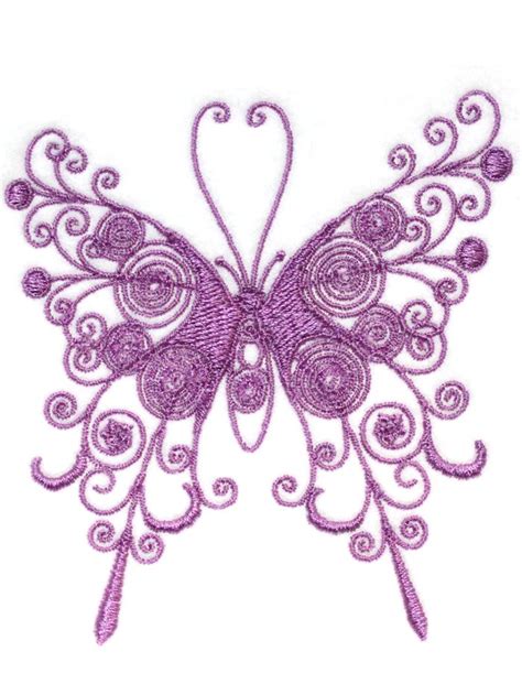 Largest collection of free embroidery designs at ann the gran. {Butterfly- Small Swirl Butterfly- 3.42x4 SULKY-1181-PES K ...