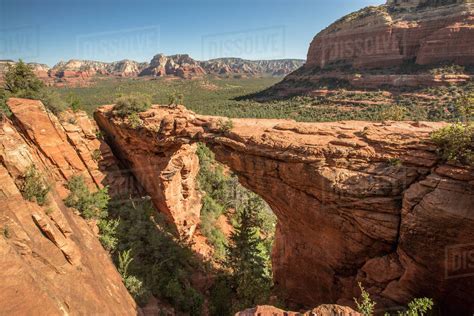 Majestic Scenery With Devils Bridge Natural Arch Rock Formation