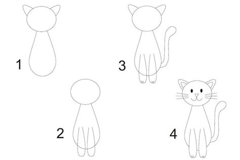 57kumpulan Cara Menggambar Kucing Paling Mudah Terbaru