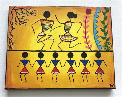 Warli Painting Art Worli Painting Indian Folk Art Riset