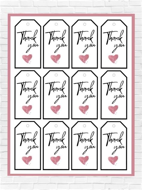 25 Gorgeous Free Printable Thank You Tags Download Instantly