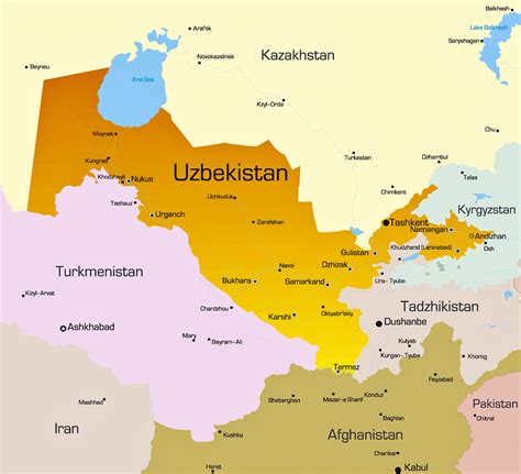 Uzbekistan Map Of Country