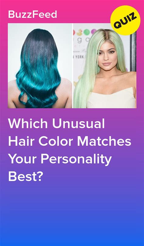 Thanks to this quiz, we will perfectly match your beauty features with the color. Which Unusual Hair Color Matches Your Personality Best ...