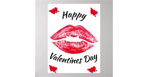 Valentines Day Kiss Poster Zazzle