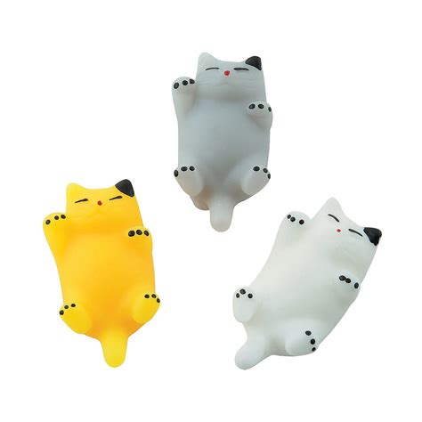 Playful Cats Mochi Squish Toys Party Favors 12 Pieces