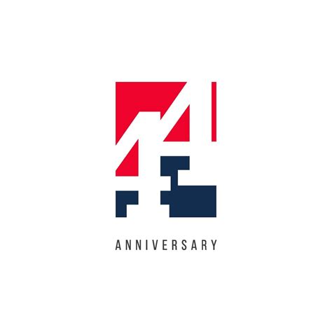 44 Years Anniversary Celebration Logo Vector Template Design