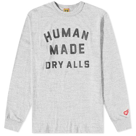 Human Made Long Sleeve Dryalls T-Shirt Grey | END.