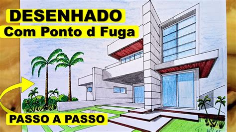 [passo a passo] como desenhar com pontos de fuga casa moderna youtube