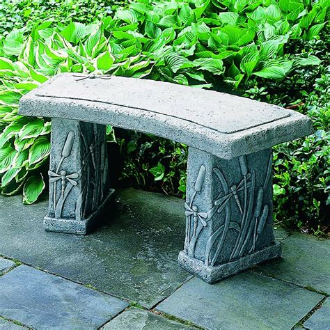 August Grove® Gillis Dragonfly Stoneconcrete Garden Bench And Reviews Wayfair