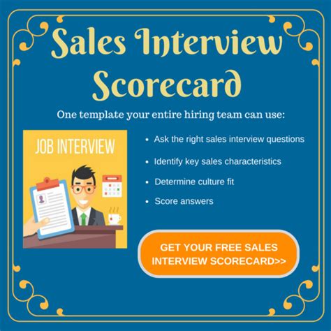 Sales Interview Scorecard Treeline Inc Sales Recruiting