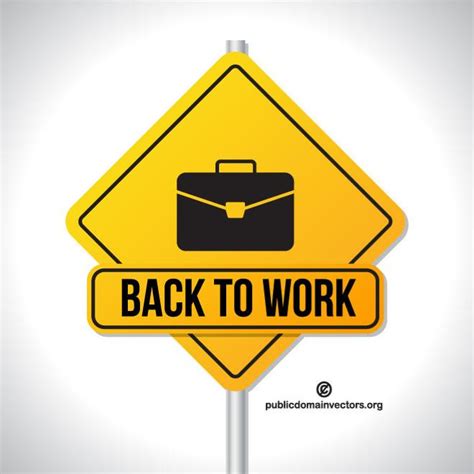 Back To Work Sign Imageai Royalty Free Stock Svg Vector
