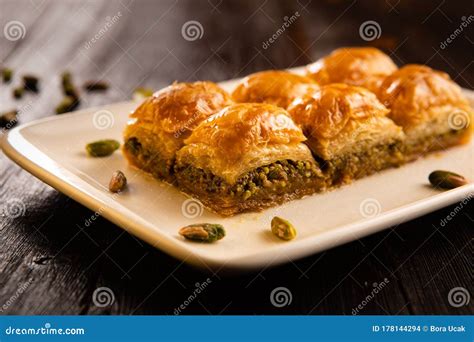 Turkish Traditional Dessert Baklava Stock Photo Image Of Syrup Snack